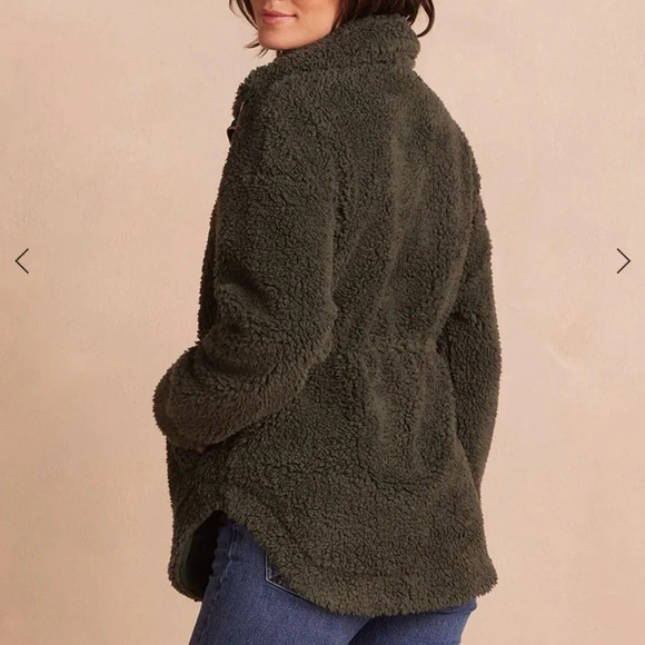 Summersalt The High Pile Full-Zip Sherpa Jacket Green - Picture 4 of 10